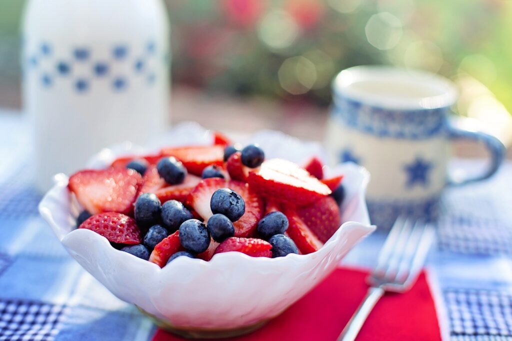 How to decorate your house for the Fourth of July 2 A vibrant Fourth of July table setting with red, white, and blue details. Perfect for celebrating Independence Day!